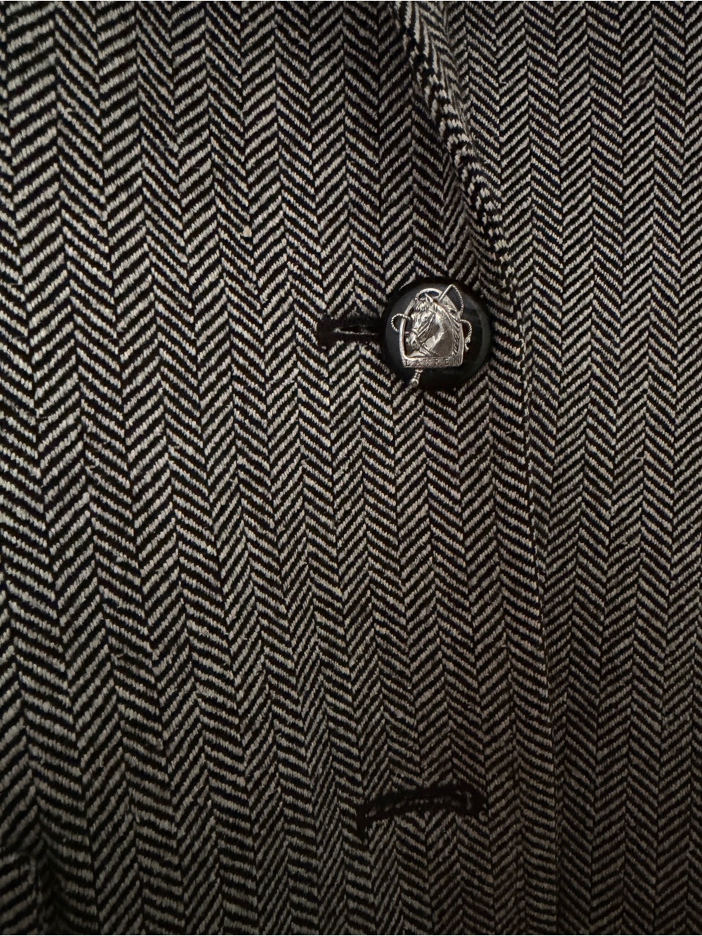 Lauren Ralph Lauren Women's Herringbone Blazer in Gray and Black - Picture 2 of 4